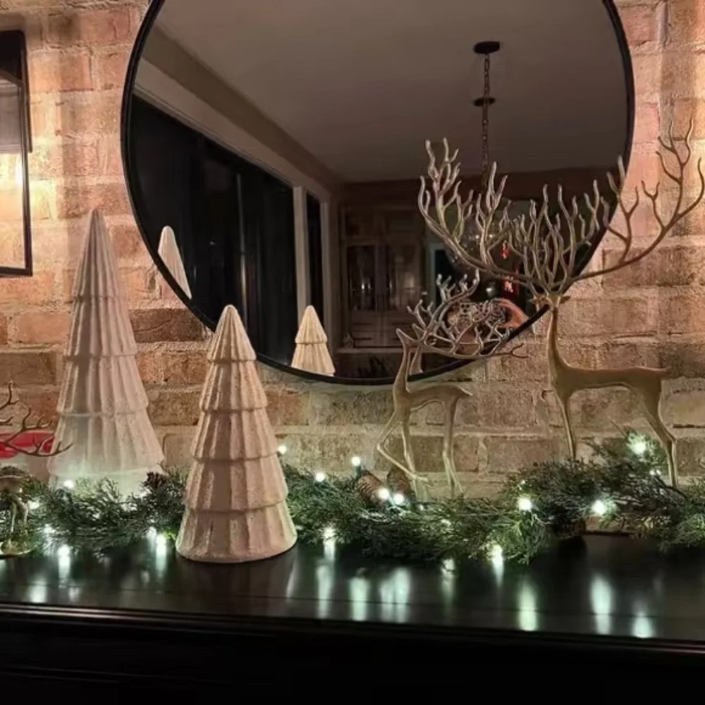 Pottery Barn Elegant Gold Deer Sculptures